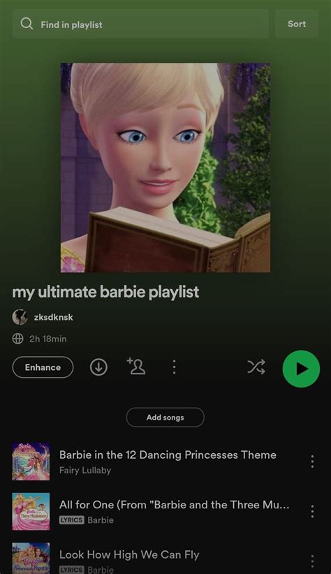 Barbie Playlist Zksdknsk On Spotify Em 2023 Playlist De Músicas Enem Musica