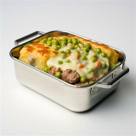 Premium AI Image | Hotdish Comforting Casserole with Starch Meat and ...