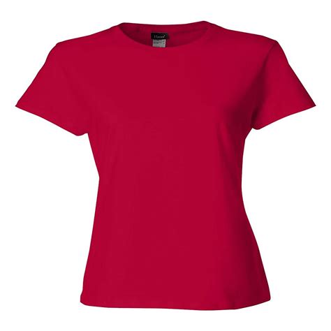 Hanes Sl04 Ladies 4 5 Oz 100 Ringspun Cotton Nano T T Shirt