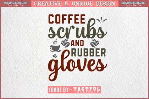 Coffee Scrubs And Rubber Gloves Svg Png Graphic By Design Craft · Creative Fabrica