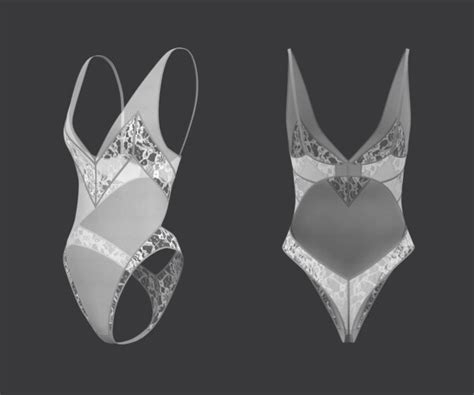 Artstation Open Back Lace Bodysuit Resources