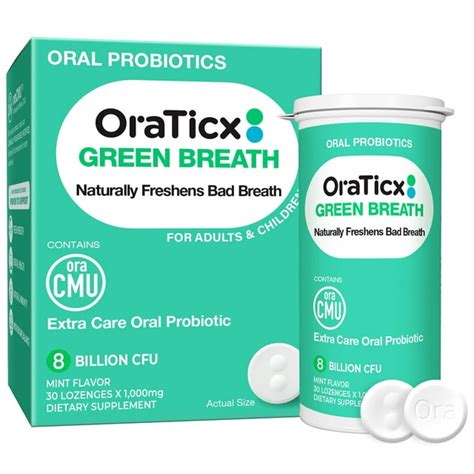 Oraticx Green Breath Oral Probiotics For Freshen Bad Breath Naturally