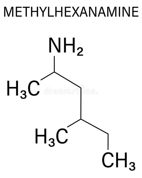 Methylhexanamine or Dimethylamylamine, DMAA Stimulant Molecule ...