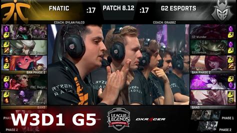 Fnatic Vs G2 ESports Week 3 Day 1 S8 EU LCS Summer 2018 FNC Vs G2