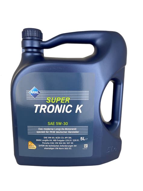 Aral Super Tronic K 5W-30 (Nachfolger des Aral Super Tronic LL3 ...