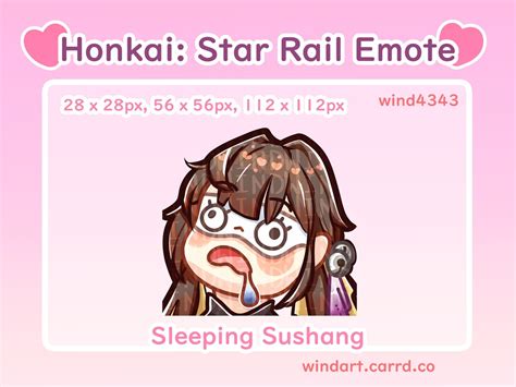 Sushang Sleeping Emote Honkai Star Rail Emote Twitch Discord And Youtube P2u Funny Meme Eidolon