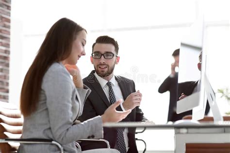 Confident Man Talking To His Interviewer during a Job Interview Stock ...