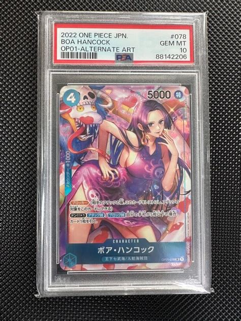 Psa10 One Piece Card Game Boa Hancock Op01 078 Sr Parallel Romance Dawn Japanese Ebay