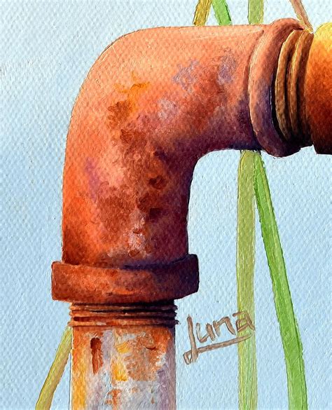 Oil Painting The Plumber Art Etsy Uk