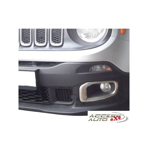 Entourage Anti Brouillard Avant INOX JEEP RENEGADE 2014 2019 INOX