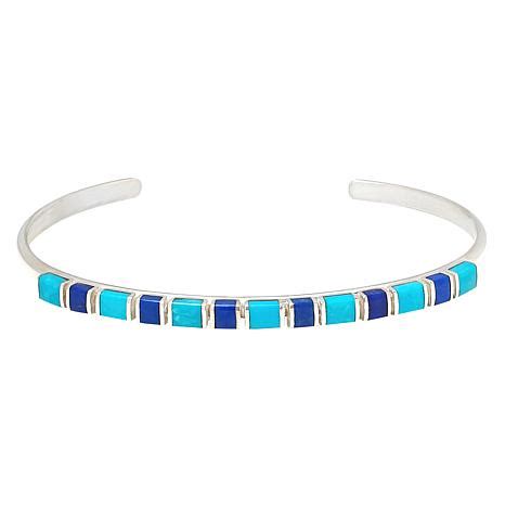 Jay King Sterling Silver Turquoise And Lapis Cuff Bracelet Hsn