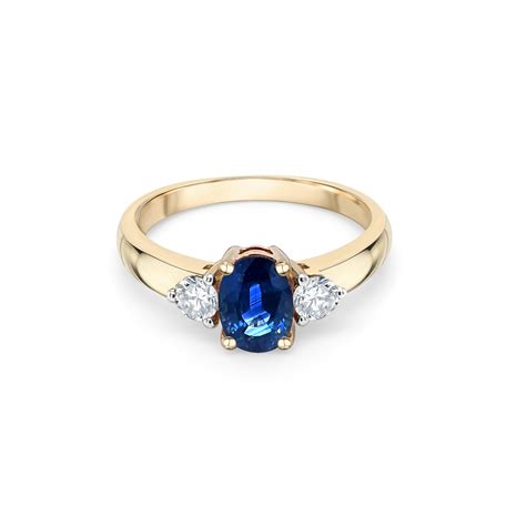 Ct Yellow Gold Sapphire And Diamond Dress Ring Rj Barber Sons