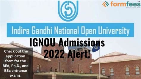 Ignou Admissions Alert Check Out The Application Form For The