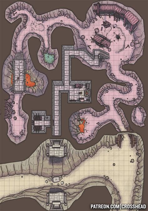 Ruins of an Abandoned Mine : r/dndmaps