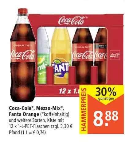 Coca Cola Mezzo Mix Oder Fanta Orange Angebot Bei Marktkauf