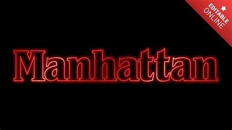 Manhattan Text Effect Generator