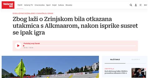 Za Razliku Od Nizozemaca Ve Ernjak Uobi Ajeno La E Stadion Pod