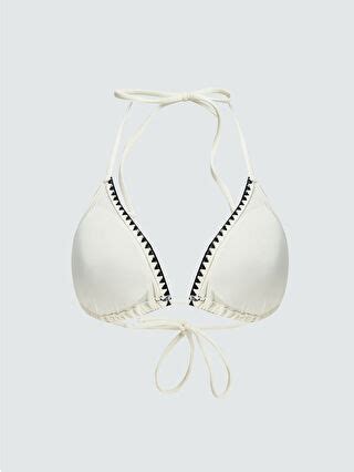 LCW DREAM Ekru Nakışlı Çıkarılabilir Pedli Kadın Bikini Üst S5DO01Z8 FEX LCW
