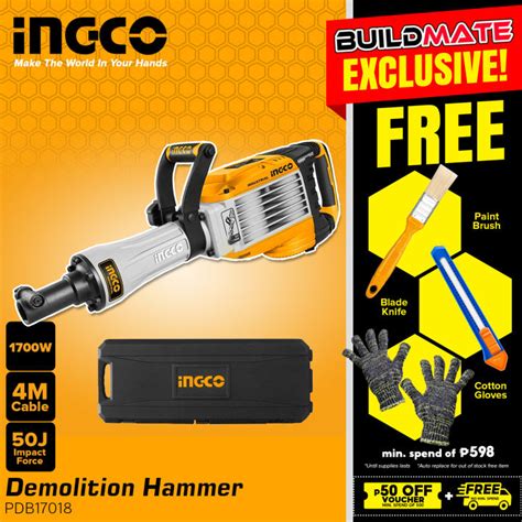 Ingco Demolition Breaker 1700w Pdb17018 Buildmate Ipt Lazada Ph