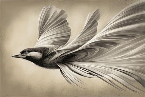 Charcoal Bird Flying Sketch Digital Art by ArtAIstry Ai Art - Fine Art America