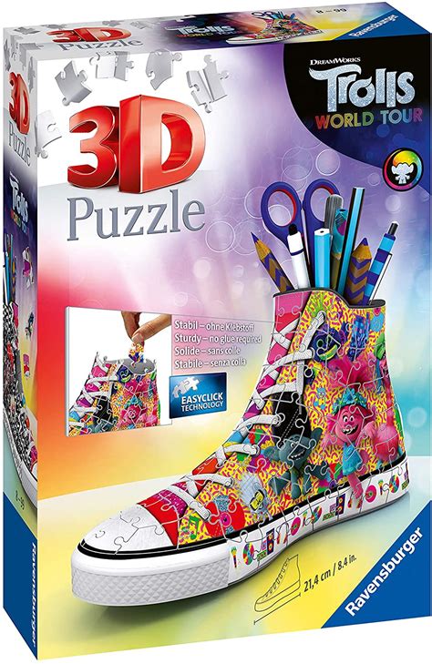 3D Puzzle Trolls World Tour Sneaker Ravensburger 11231 108 Teile