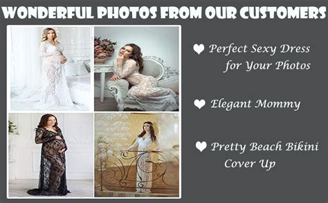 Ohyeah Plus Size Long Gown Lingerie Floral Lace Nightgown Lace Maxi Maternity Dress Big Size