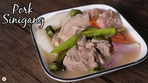 Easiest Pork Sinigang Recipe Sinigang Na Baboy Youtube