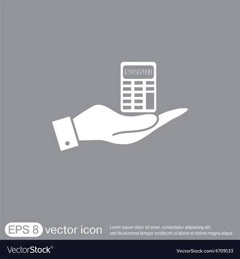 Hand Holding A Calculator Royalty Free Vector Image