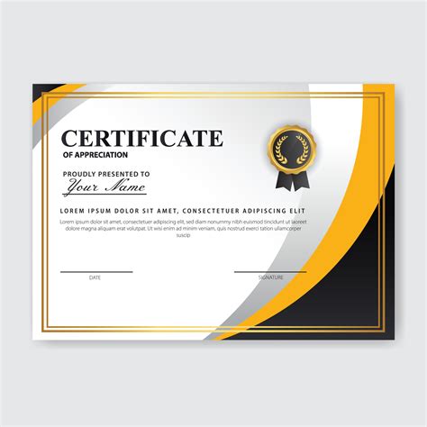 Creative Certificate of Appreciation Award Template 5320566 Vector Art ...