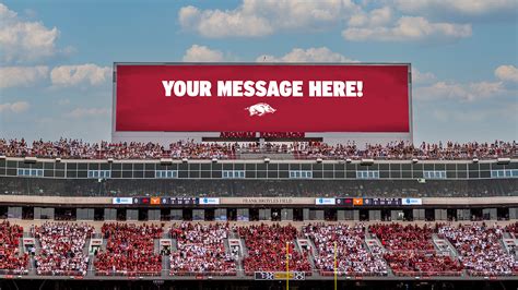 Fan Videoboard Messages On Sale | Arkansas Razorbacks