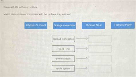 Solved Drag Each Tile To The Correct Box Match Each Person Or