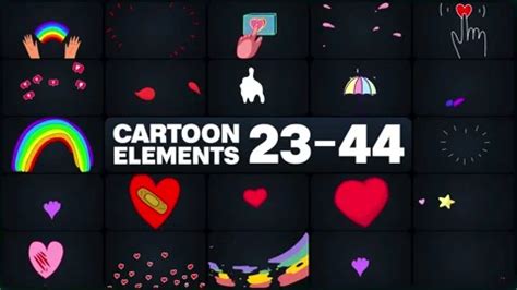 Cartoon Elements for After Effects ~ After Effects #249439542