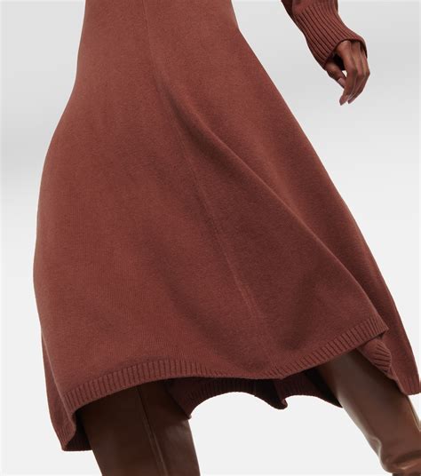 Silk Blend Midi Skirt In Brown Joseph Mytheresa