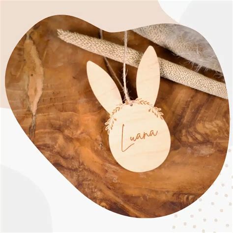 Osterhase mit Name Personalisierter Anhänger zu Ostern Hase mit