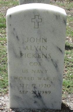 John Alvin Pickens Find A Grave Memorial