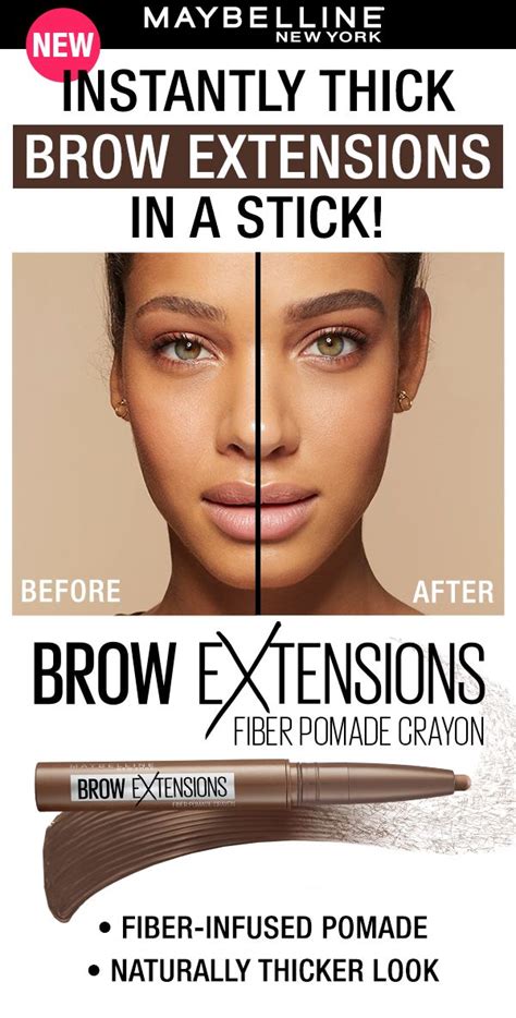 Maybelline New York Brow Extensions Fiber Pomade Crayon Eyebrow Makeup Light Blonde