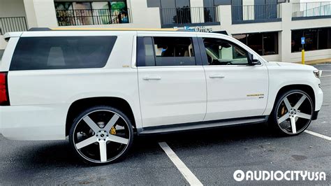 2015 Chevrolet Suburban On 28 Strada Wheels Perfetto Gloss Black Machined Gallery Audiocityusa