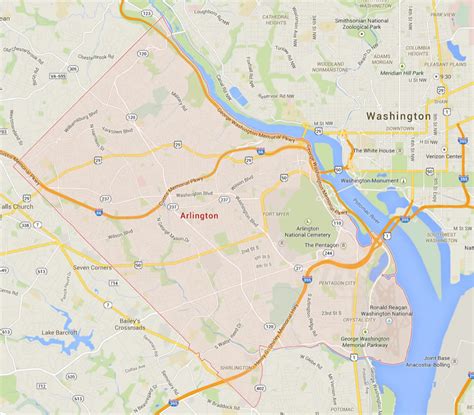 arlington virginia map