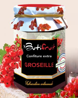 Confiture Extra Groseille 55 De Fruits Pot De 375g Confitures