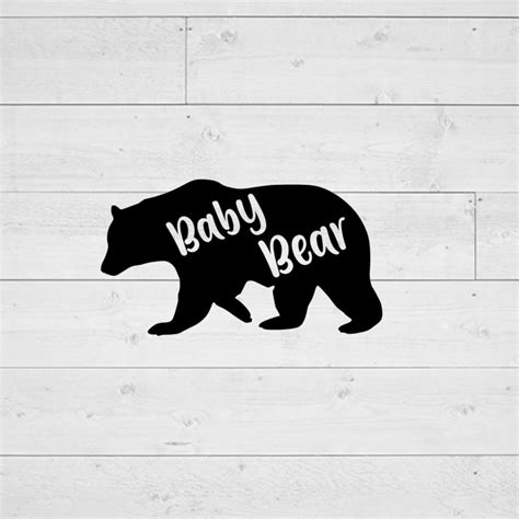 Baby Bear Svg Black Bear Svg Baby Svg Bear Png  Etsy