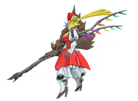 Blonde Hair Cervus Flandre Scarlet Gun Hat Mecha Touhou Weapon Wings R Konachan