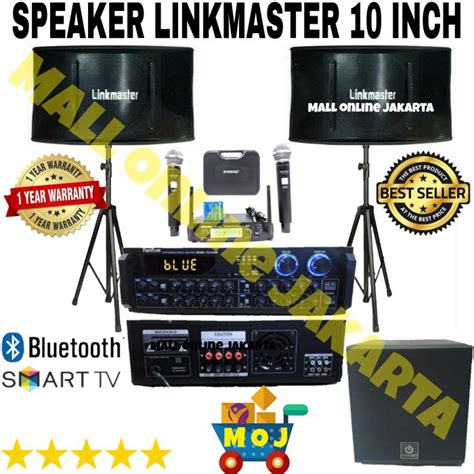 Jual Paket Sound System Rumahan Linkmaster Bluetooth Karaoke Subwoofer