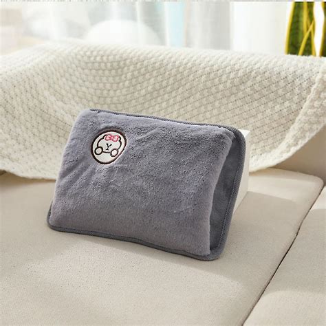 Electric Hot Water Bag Warmer Heat Pack Cute Rechargeable Safety Rabbit Fur Reusable Us Eu Plug