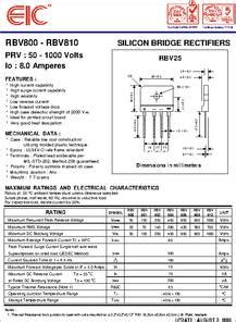 Rbv Datasheet V A Silicon Bridge Rectifier