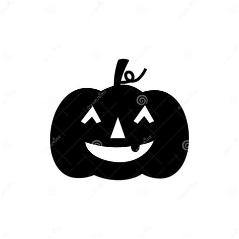 Halloween Pumpkin Silhouette Icon On A White Background Stock Vector