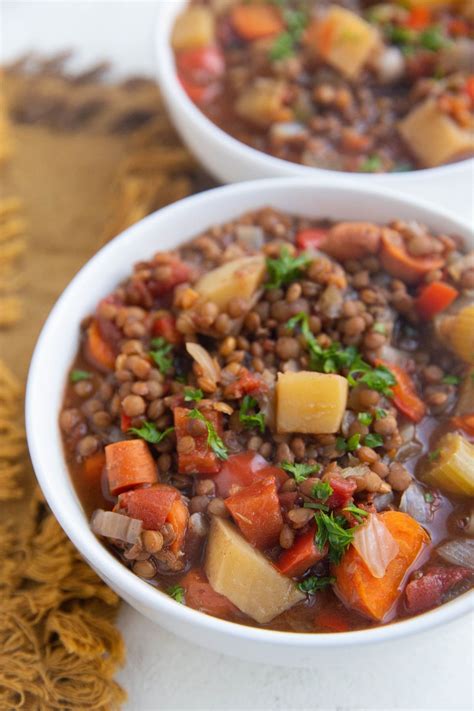 Slow Cooker Lentil Soup - The Roasted Root