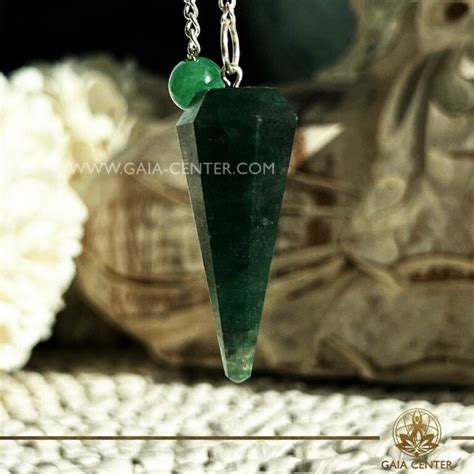 Crystal Dowsing Pendulum Green Aventurine Gaia Center Crystal Shop In