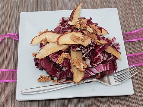 Radicchio Birnen Salat Mit Waln Ssen In Schokoladendressing Von Patty