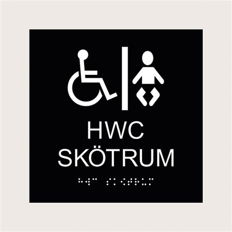 Taktilt Piktogram Med Text Hwc Och Sk Trum Jc Gravyr Tryck