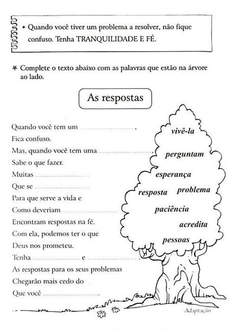 Ver E Fazer Atividades Pedag Gicas Atividades De Ensino Religioso